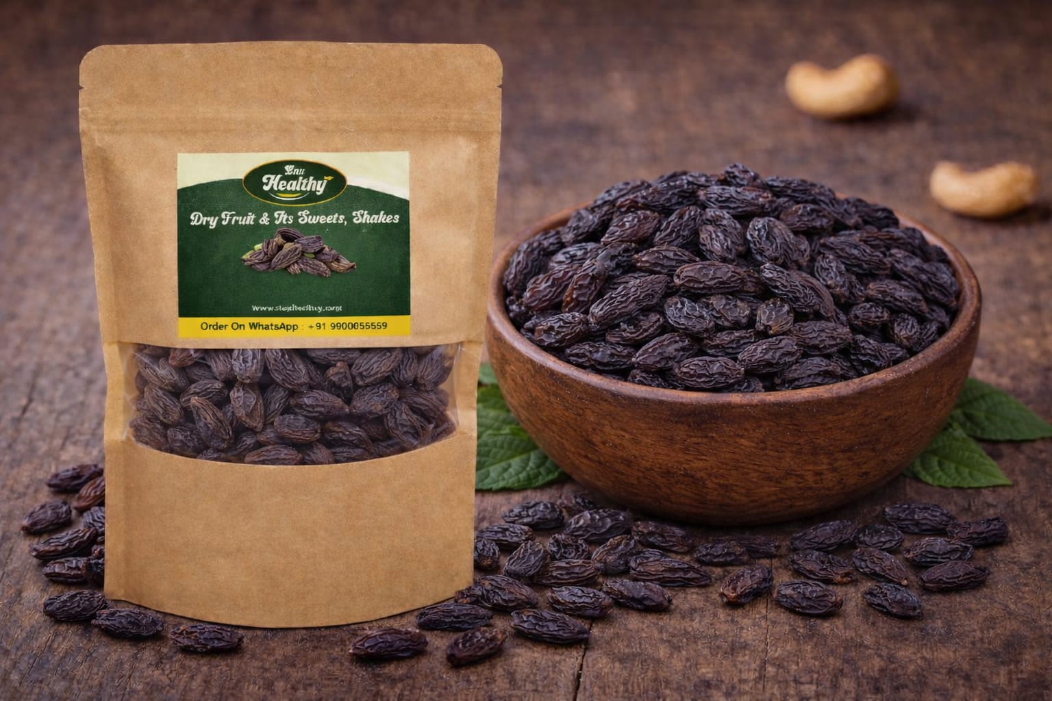 Black Monakka Raisins – Premium Seedless Dry Fruits | Laa Healthy