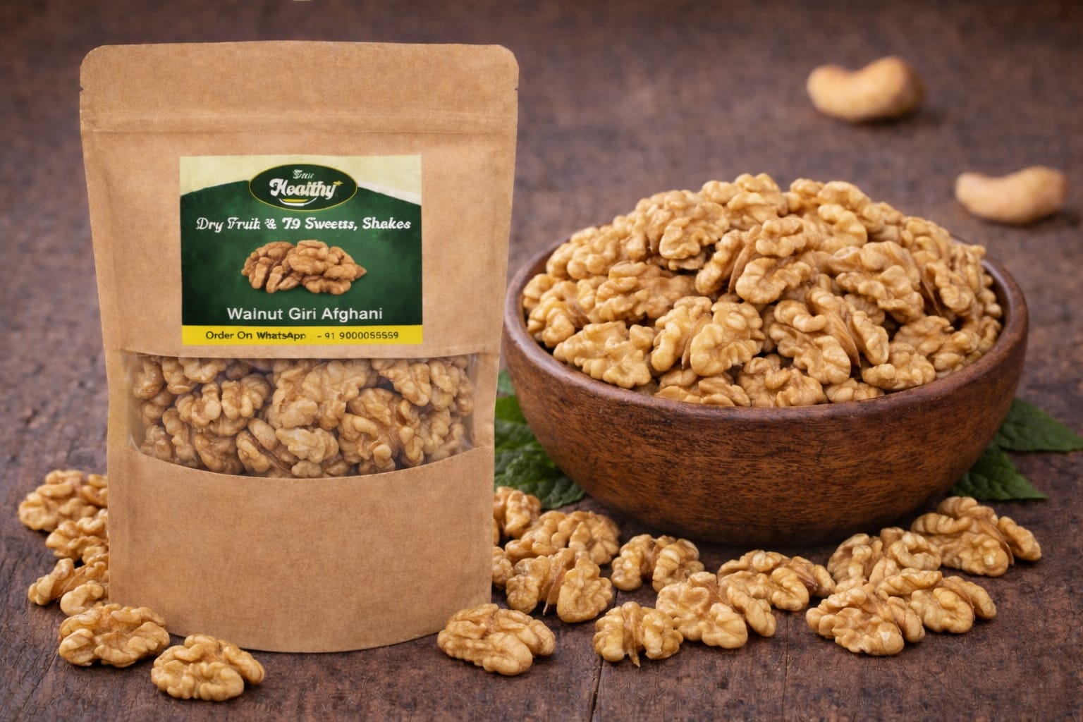 Walnut Giri Afghani – Premium Handpicked Walnuts | Laa Healthy Dry Fruits