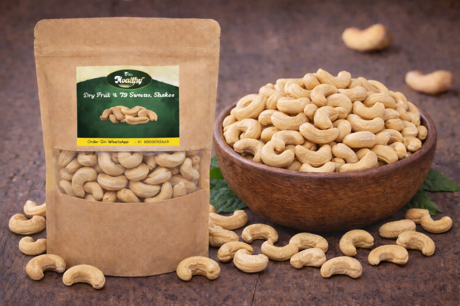 Cashew W320 – Premium Whole Cashews | Laa Healthy Dry Fruits
