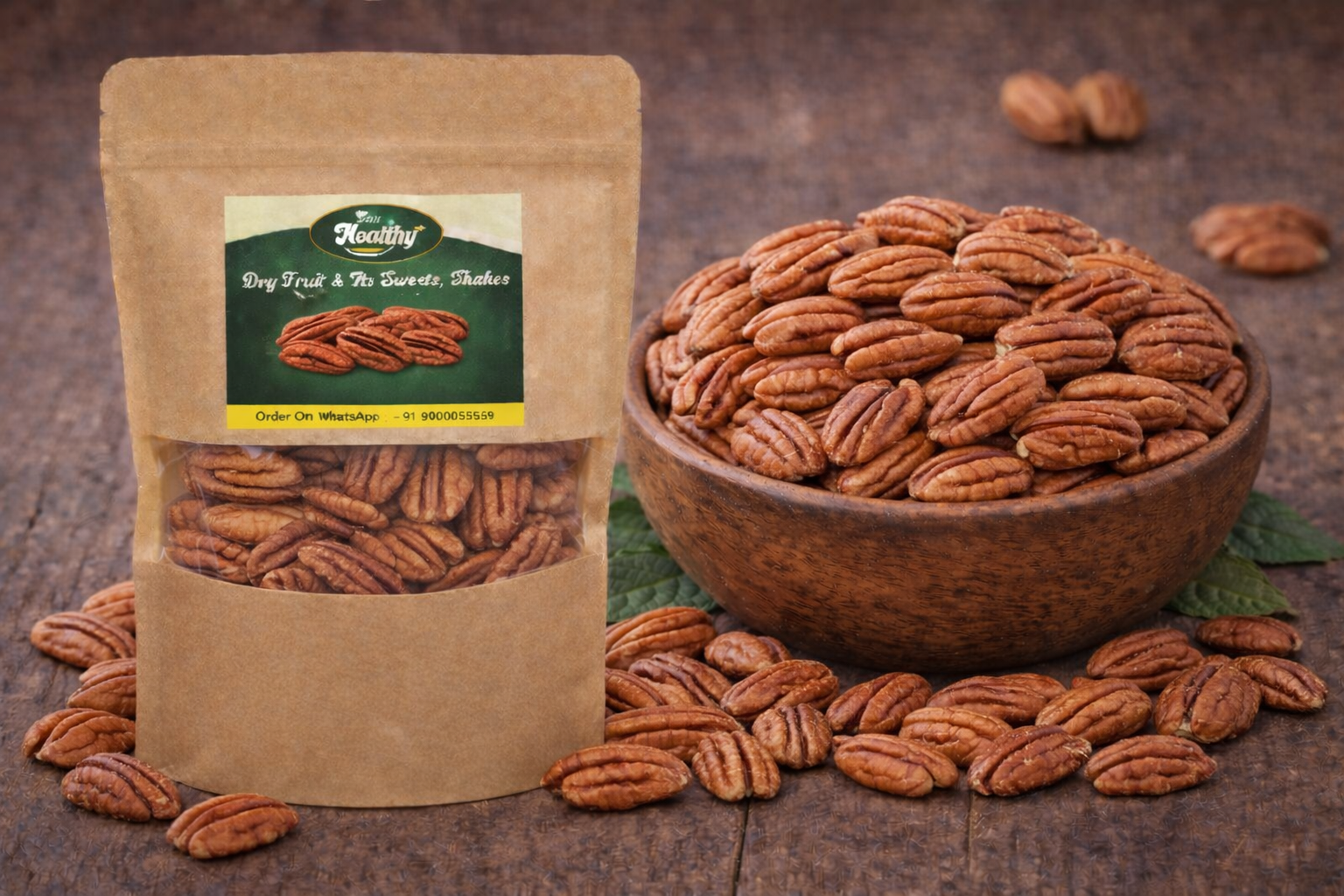 Pecan Plain – Premium Natural Pecans | Laa Healthy Dry Fruits