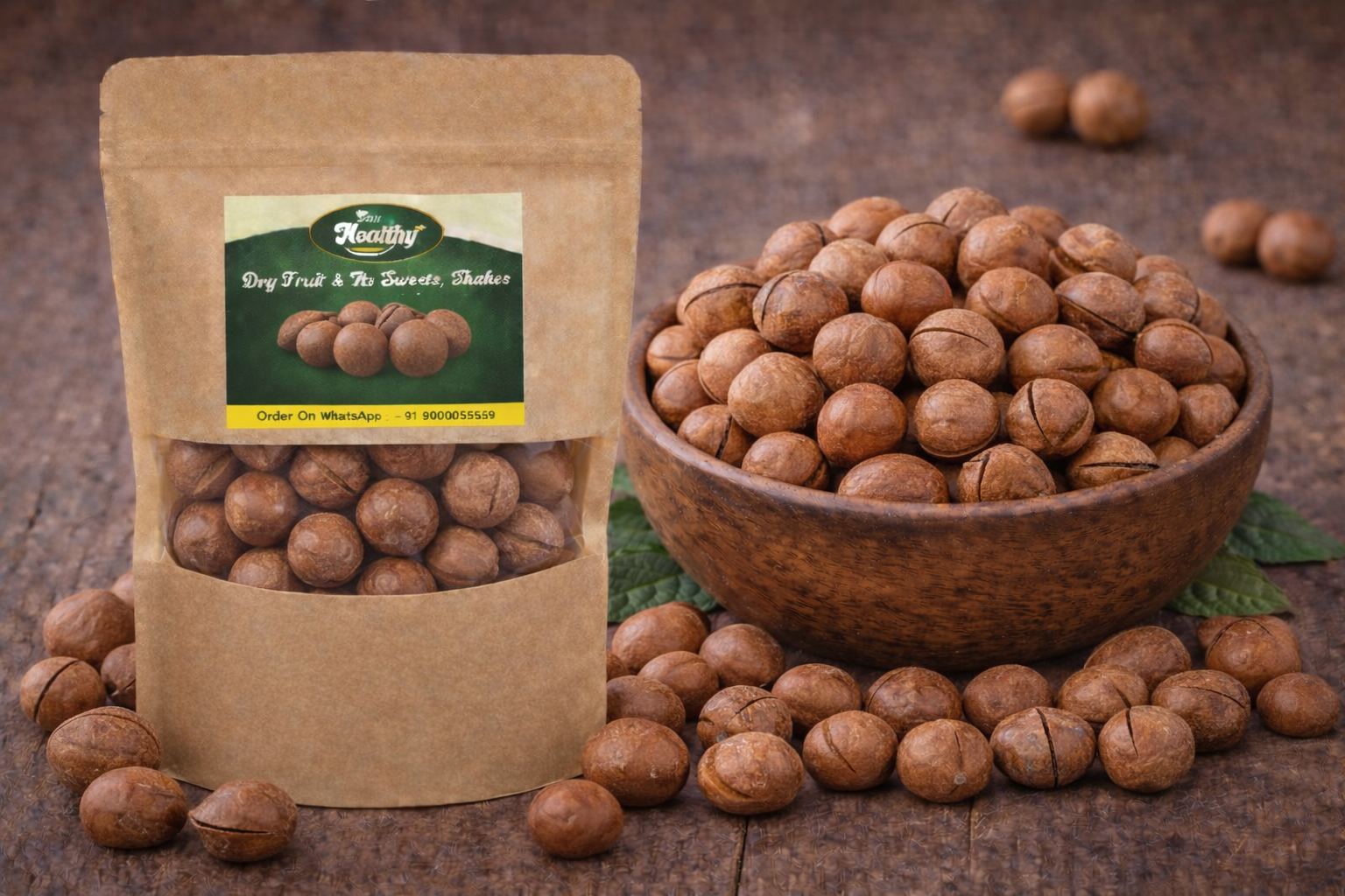 Macadamia In Shell – Premium Whole Macadamia Nuts | Laa Healthy Dry Fruits