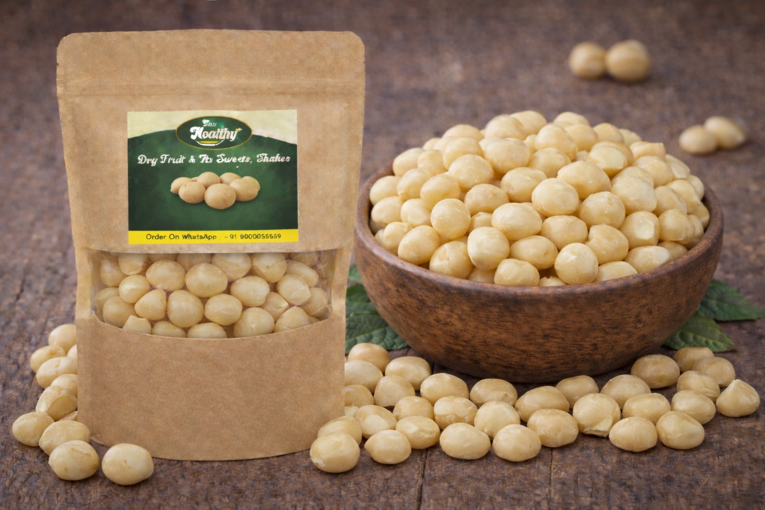 Macadamia Kernels – Premium Shelled Macadamia Nuts | Laa Healthy Dry Fruits
