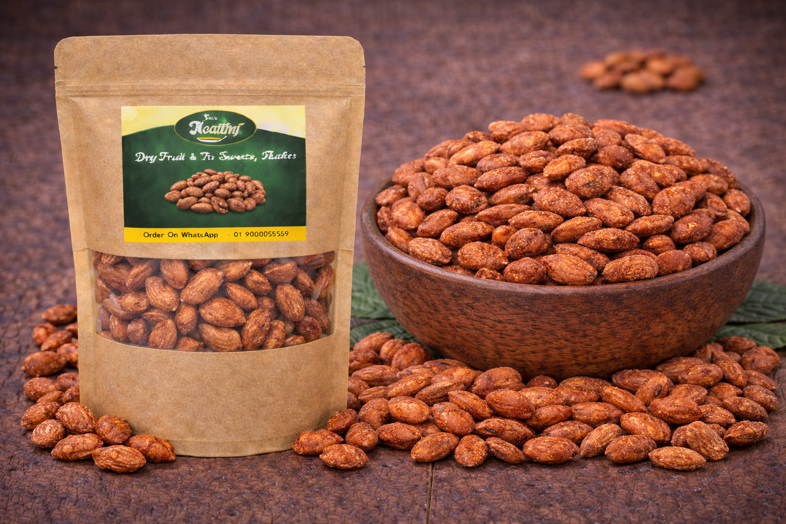 Almond Chat Masala – Spiced Premium Almonds | Laa Healthy Dry Fruits