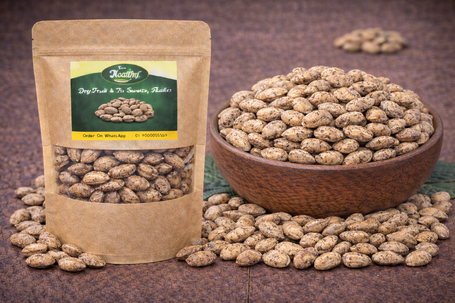 Almond Black Pepper – Spicy Premium Almonds | Laa Healthy Dry Fruits