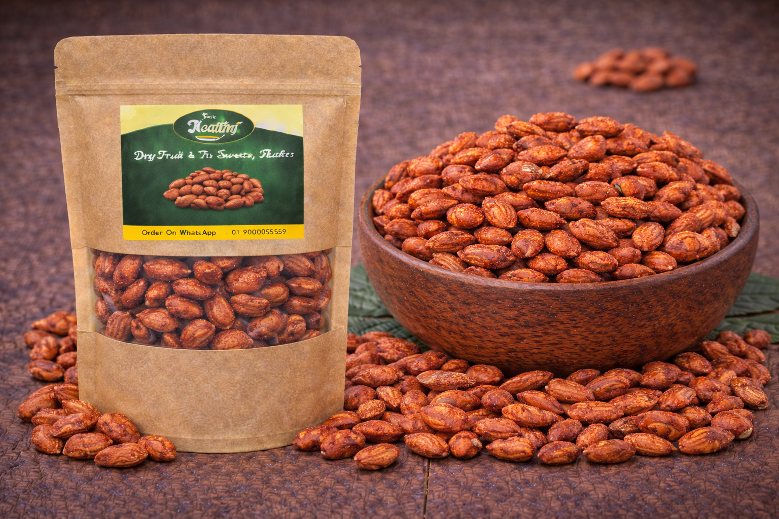 Almond Barbeque – Smoky Spiced Premium Almonds | Laa Healthy Dry Fruits