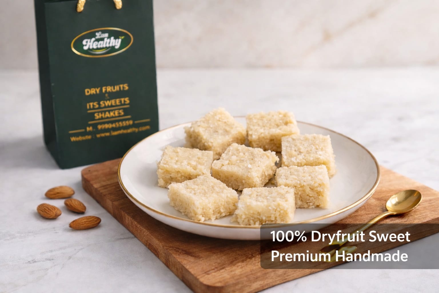 Mamra Classic – Premium Almond Dry Fruit Sweet | Laa Healthy