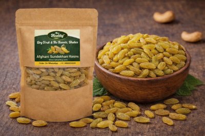 Afghani Raisins (Sundekhani) – Premium Dry Fruits | Laa Healthy